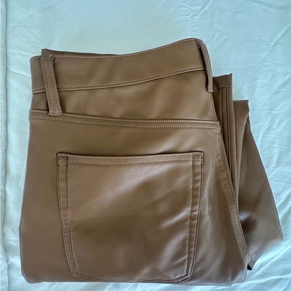 Abercrombie & Fitch Women’s Brown Leather Pants - Picture 4 of 6